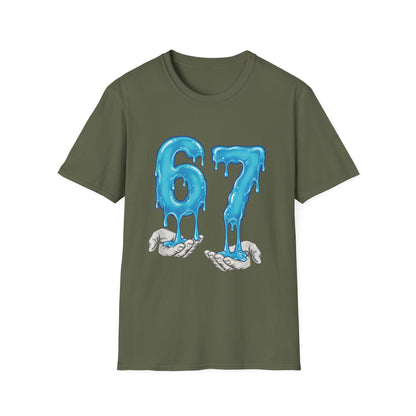 Dripping Blue 6 7 Six Seven Meme Men Women T-Shirt