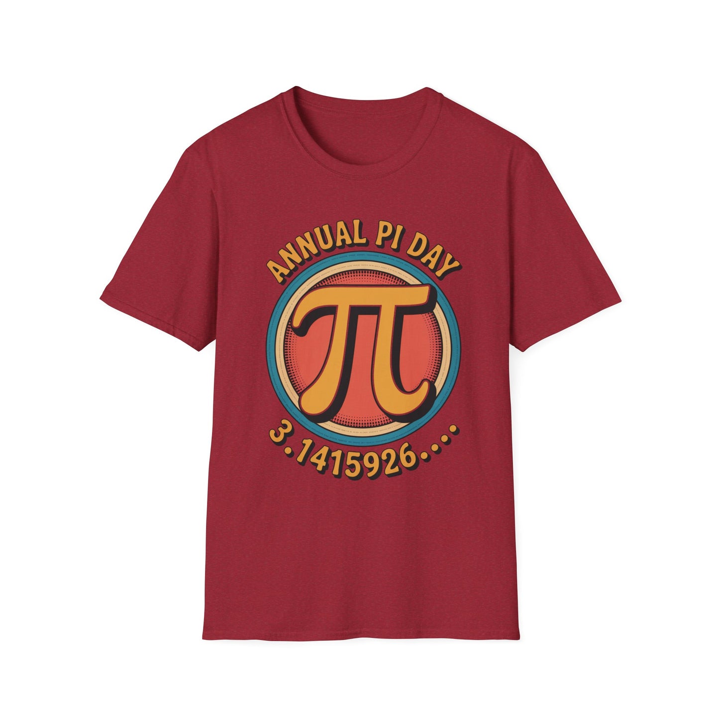 Annual Pi Day 3.1415926 T-Shirt | Retro Pi Symbol Unisex Tee