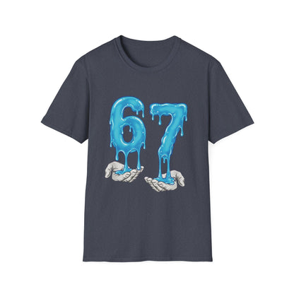 Dripping Blue 6 7 Six Seven Meme Men Women T-Shirt