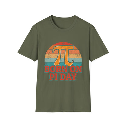 Born on Pi Day T-Shirt | Retro Pi Symbol, Math Nerd Tee