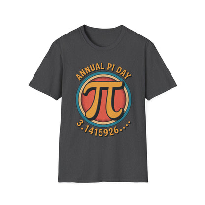 Annual Pi Day 3.1415926 T-Shirt | Retro Pi Symbol Unisex Tee