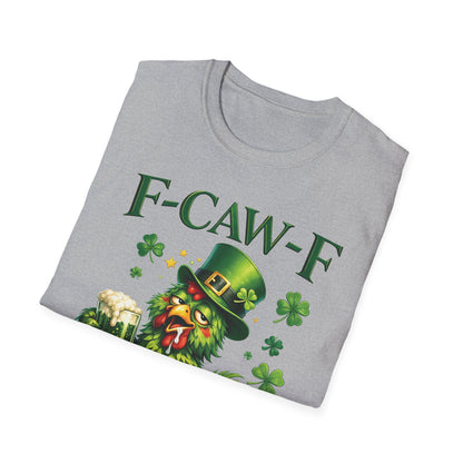 St. Patrick's Day Rooster T-Shirt — "F-CAW-F" Funny Irish Beer Tee