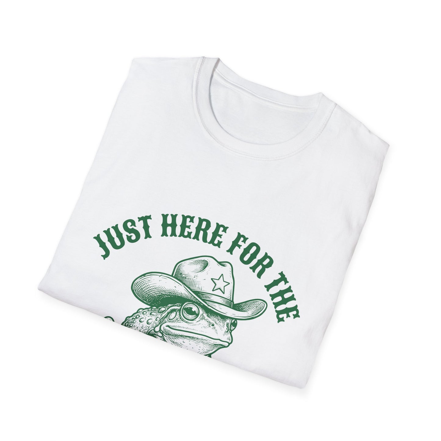 T‑Shirt — "Just Here for the Shenanigans" Frog Cowboy Graphic Tee
