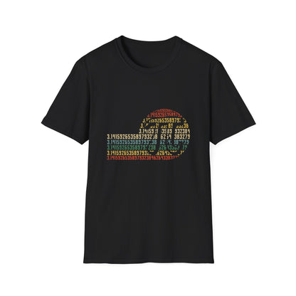 Retro Pi Symbol Tee | Pi Digits Sunset Stripe Unisex T-Shirt