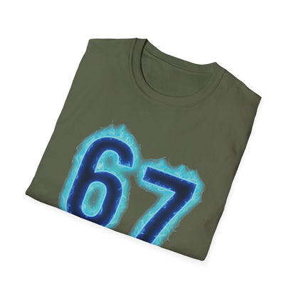 Glowing 6 7 Six Seven Meme with Hands Men Women T-Shirt