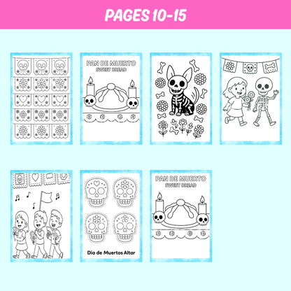 Día de los Muertos Coloring Book for Kids: Sugar Skulls & Marigolds (Digital Download)