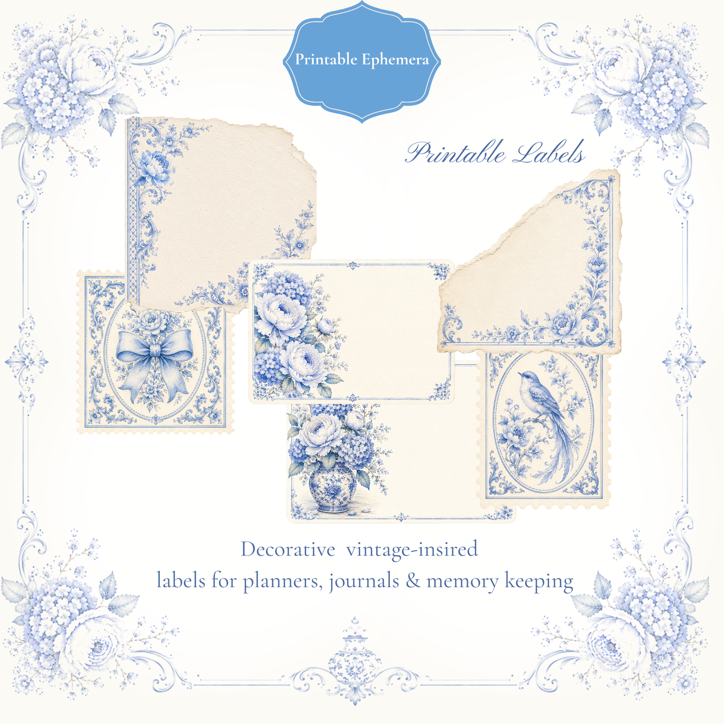 Romantic Chinoiserie Journal & Sticker Collection No. 1