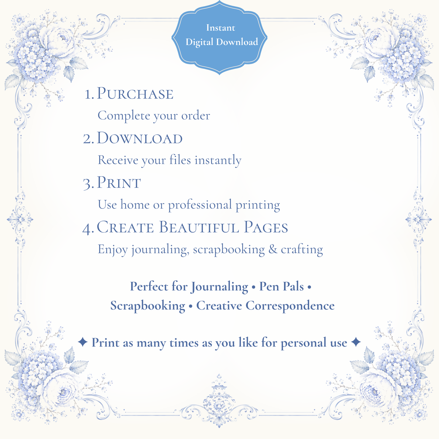 Romantic Chinoiserie Journal & Sticker Collection No. 1
