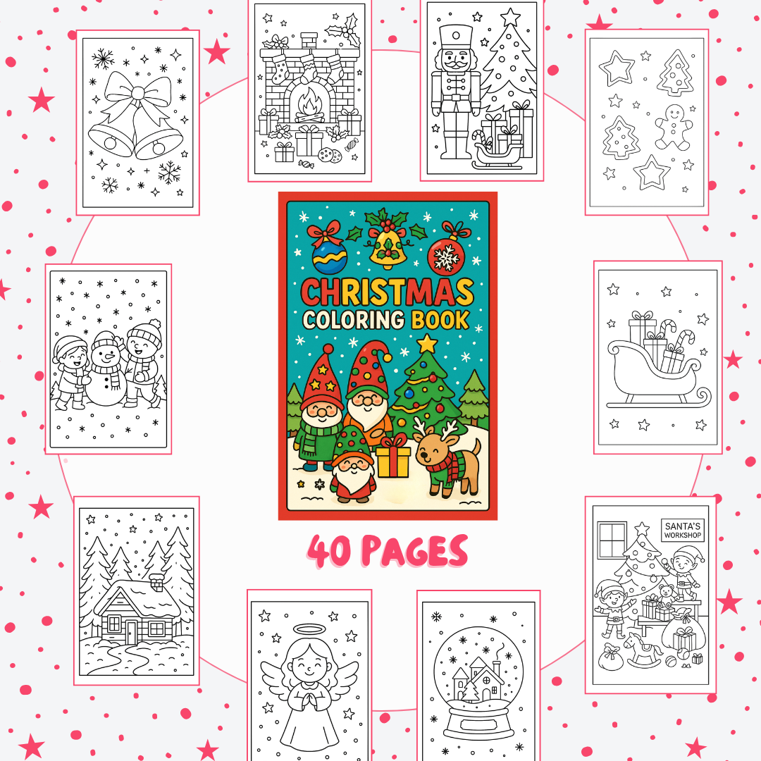 Christmas Coloring Book for Kids | Fun & Easy Holiday Coloring Pages with Santa, Elves, Reindeer, Snowmen & More!