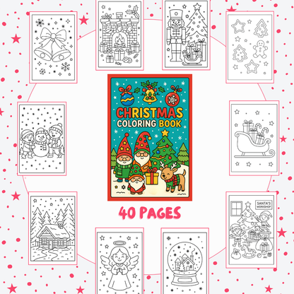 Christmas Coloring Book for Kids | Fun & Easy Holiday Coloring Pages with Santa, Elves, Reindeer, Snowmen & More!