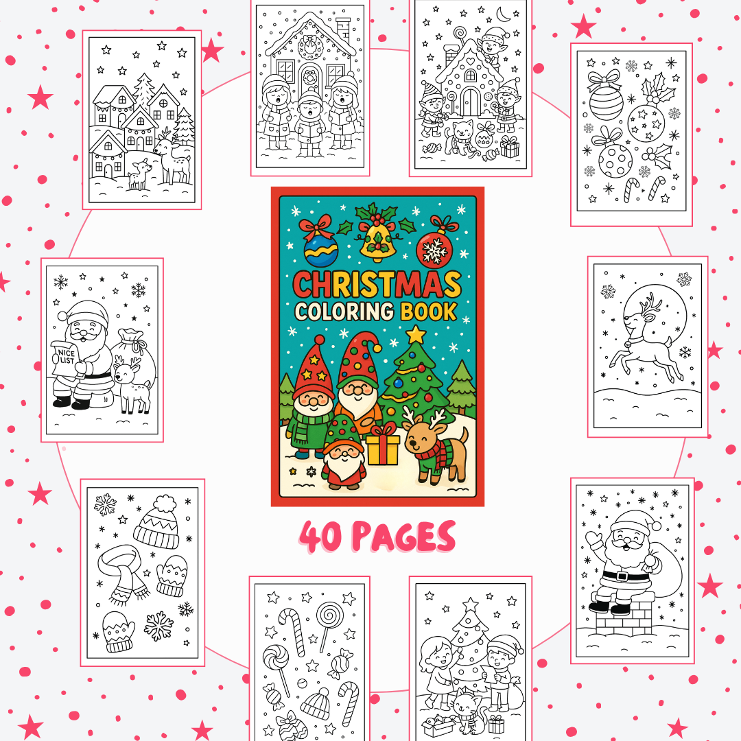 Christmas Coloring Book for Kids | Fun & Easy Holiday Coloring Pages with Santa, Elves, Reindeer, Snowmen & More!