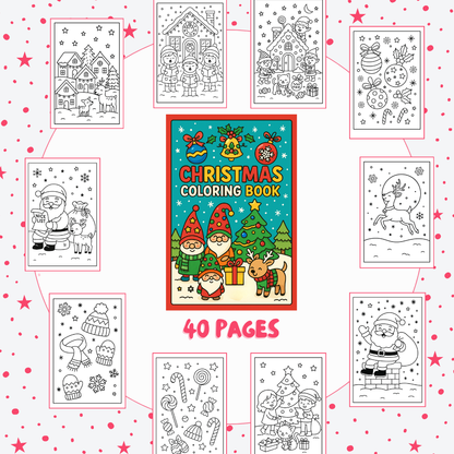 Christmas Coloring Book for Kids | Fun & Easy Holiday Coloring Pages with Santa, Elves, Reindeer, Snowmen & More!