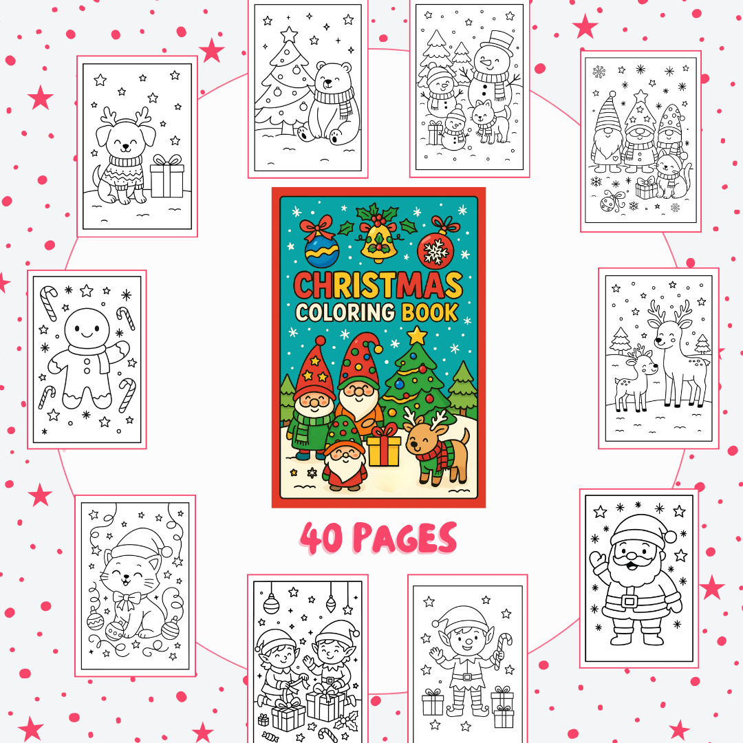 Christmas Coloring Book for Kids | Fun & Easy Holiday Coloring Pages with Santa, Elves, Reindeer, Snowmen & More!