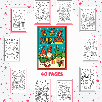 Christmas Coloring Book for Kids | Fun & Easy Holiday Coloring Pages with Santa, Elves, Reindeer, Snowmen & More!