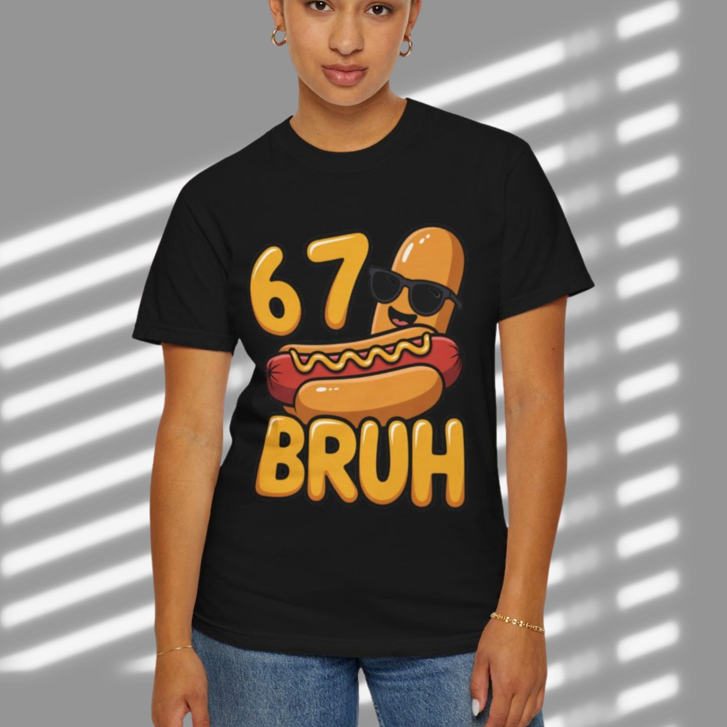 Hot Dog '6 7 Bruh' T-Shirt