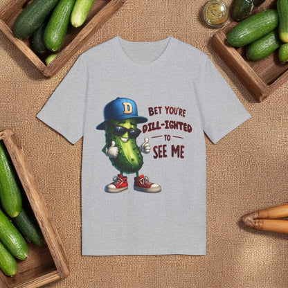 Bet You’re Dill-ighted To See Me – Funny Pickle Pun T-Shirt For Men
