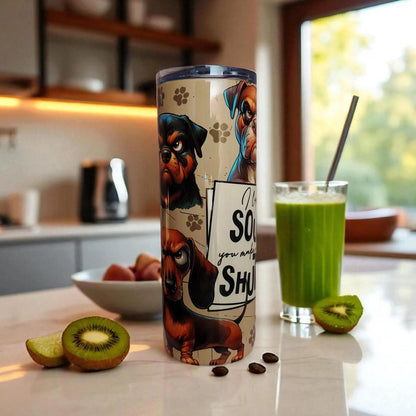 I Like the Sound You Make When You Shut Up – 600 ml Stainless Steel Tumbler | Grumpy Dog Design
