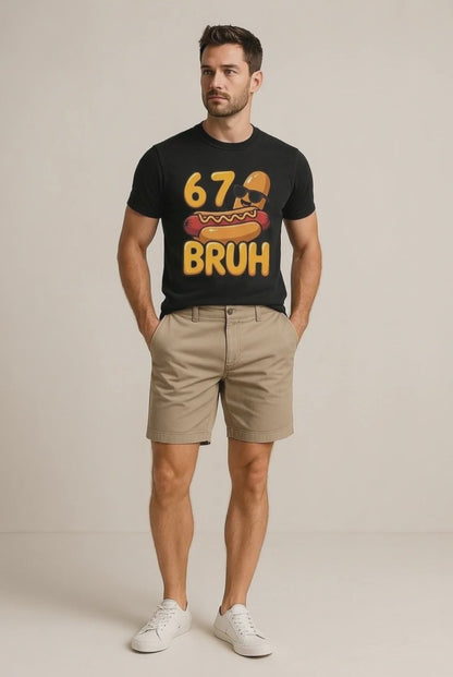 Hot Dog '6 7 Bruh' T-Shirt